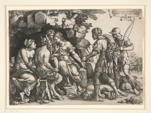 Tétis e Quíron de Georg Pencz