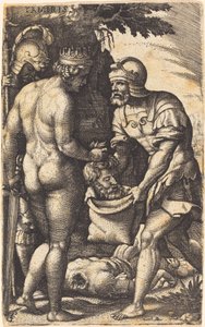 Tômiris com a Cabeça de Ciro de Georg Pencz