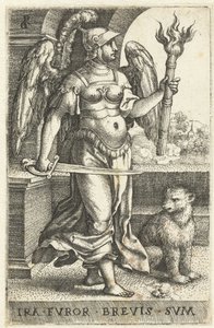 Ira (Ira)
Ira fvror brevis svm (título sobre o objecto)
Seven Deadly Sins (título da série) de Georg Pencz