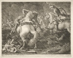 Escaramuças entre hussardos prussianos e húngaros. de Georg Philipp I Rugendas