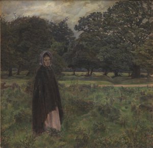 Ervas daninhas. Uma mulher em uma paisagem de Georg Seligmann