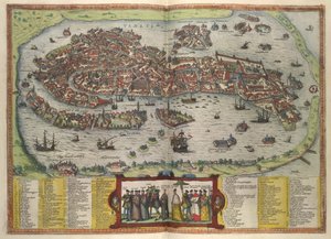 Uma Vista de Veneza de Georg and Hogenberg Franz Braun