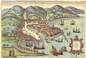 Quios, Grécia de Georg and Hogenberg Franz (1535 90) Braun