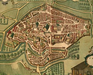 Fabriano do Civitates Orbis Terrarum, de Georg Braun de Georg Braun and Hogenberg Franz