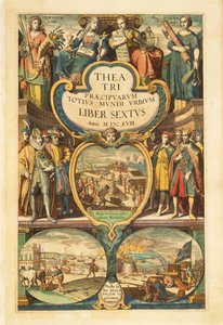 Frontispício do volume VI, de Civitates Orbis Terrarum, de Georg Braun de Georg Braun and Hogenberg Franz