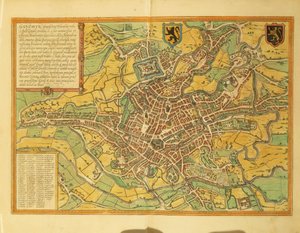 Mapa de Ghent, Gand de Civitates Orbis Terrarum, de Georg Braun de Georg Braun and Hogenberg Franz