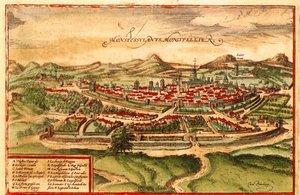 Montpellier, França de Georg and Hogenberg Franz (1535 90) Braun