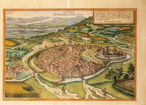 Novara de Civitates Orbis Terrarum, de Georg Braun