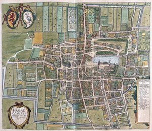 Haia, Holanda (gravura de Georg Braun and Hogenberg Franz