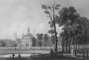 Bethlehem Hospital, como apareceu em junho de 1811, Londres (gravura)