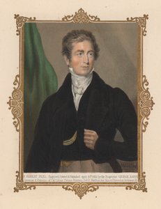 Sir Robert Peel, político britânico e duas vezes primeiro-ministro (cor litho) de George (after) Baxter