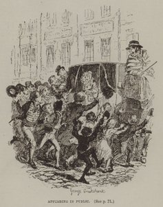 Aparecer em público (gravação) de George (after) Cruikshank