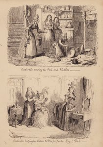 Cinderela e o sapatinho de cristal (gravura) de George (after) Cruikshank