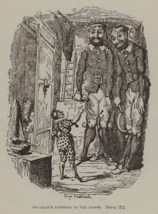 A Bondade de Grimaldi para com os Giants (gravura) de George (after) Cruikshank