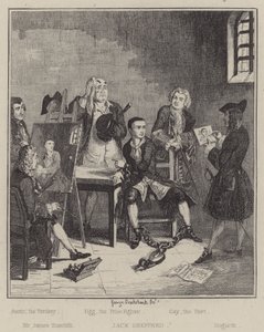 Ilustração para Jack Sheppard (gravura) de George (after) Cruikshank