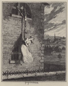 Ilustração para Jack Sheppard (gravura) de George (after) Cruikshank