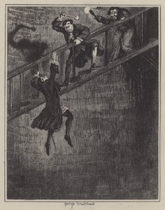 Ilustração para Jack Sheppard (gravura) de George (after) Cruikshank