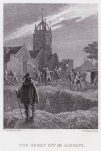 O Grande Poço em Aldgate (gravura) de George (after) Cruikshank