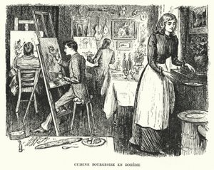 Ilustração para Trilby de George du Maurier (gravura)