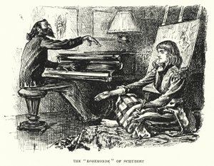 Ilustração para Trilby de George du Maurier (gravura) de George (after) Du Maurier