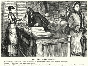 Soco cartoon: All the Difference! (gravura) de George (after) Du Maurier