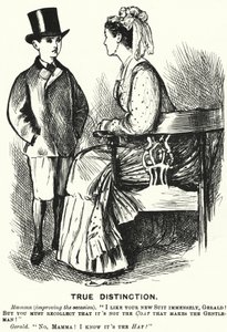 Soco cartoon: Distinção verdadeira (gravação) de George (after) Du Maurier