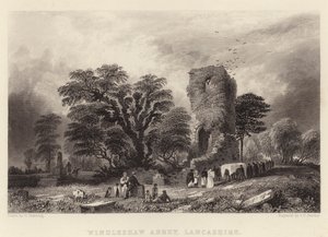 Windleshaw Abbey, Lancashire (gravura) de George (after) Pickering