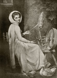 Lady Hamilton como The Spinster, gravada por Thomas Cheesman, do 
