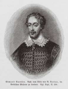 Edmund Spenser, poeta inglês (gravura) de George (after) Vertue