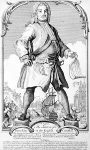 A Estatura de um Grande Homem ou do Colosso Inglês de George (c.1706–71) Bickham
