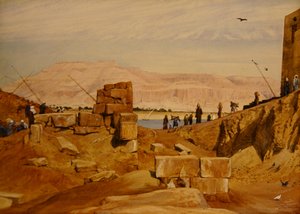 Figuras no Trabalho, Luxor (lápis e aguarela sobre papel)