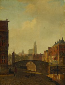 Vista Imaginária de Arnhem, final da década de 1830. de George Andries Roth