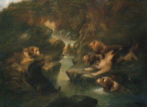 Lontra Caça, 1867 de George Armfield
