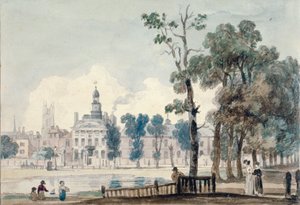 Vista exterior do Old Bethlehem Hospital, Moorfields, City of London, 1811