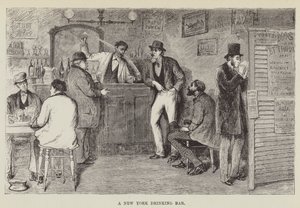 Um bar bebendo de New York de George Augustus Sala