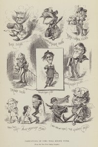 Caricaturas de alguns tipos bem conhecidos de George Augustus Sala