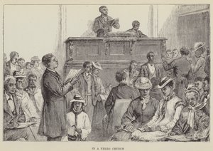 Numa igreja negra (gravura) de George Augustus Sala