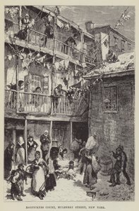Ragpickers Court, Mulberry Street, Nova Iorque de George Augustus Sala