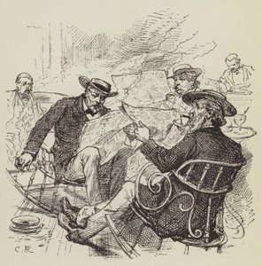 Lendo os papéis, balançando cadeiras de George Augustus Sala