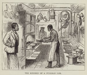 A cozinha de um carro Pullman de George Augustus Sala