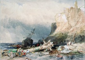 Tynemouth Castle, Tyne and Wear, com Naufrágio