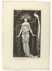 Journal des Dames et des Modes, Costumes Parisiens, 1914, nº 168: Grande vestido de noite (...)