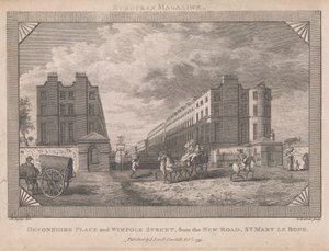 Devonshire Place e Wimpole Street ... de George Barret Jr.
