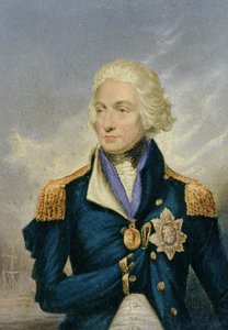 Horatio, Visconde Nelson (1758-1805) (impressão colorida) de George Baxter