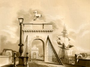 Ponte de Norfolk, New Shoreham, 1835. de George Baxter