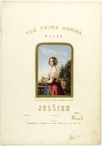 A Noiva, capa da Valsa Prima Donna partituras de George Baxter