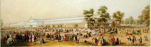 Vista do Palácio de Cristal (estampa Baxter) de George Baxter