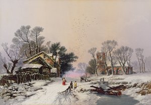 Inverno (impressão) (ver também 46506) de George Baxter