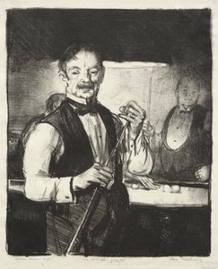 O Velho Jogador de Bilhar de George Bellows