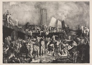 À beira do rio de George Bellows